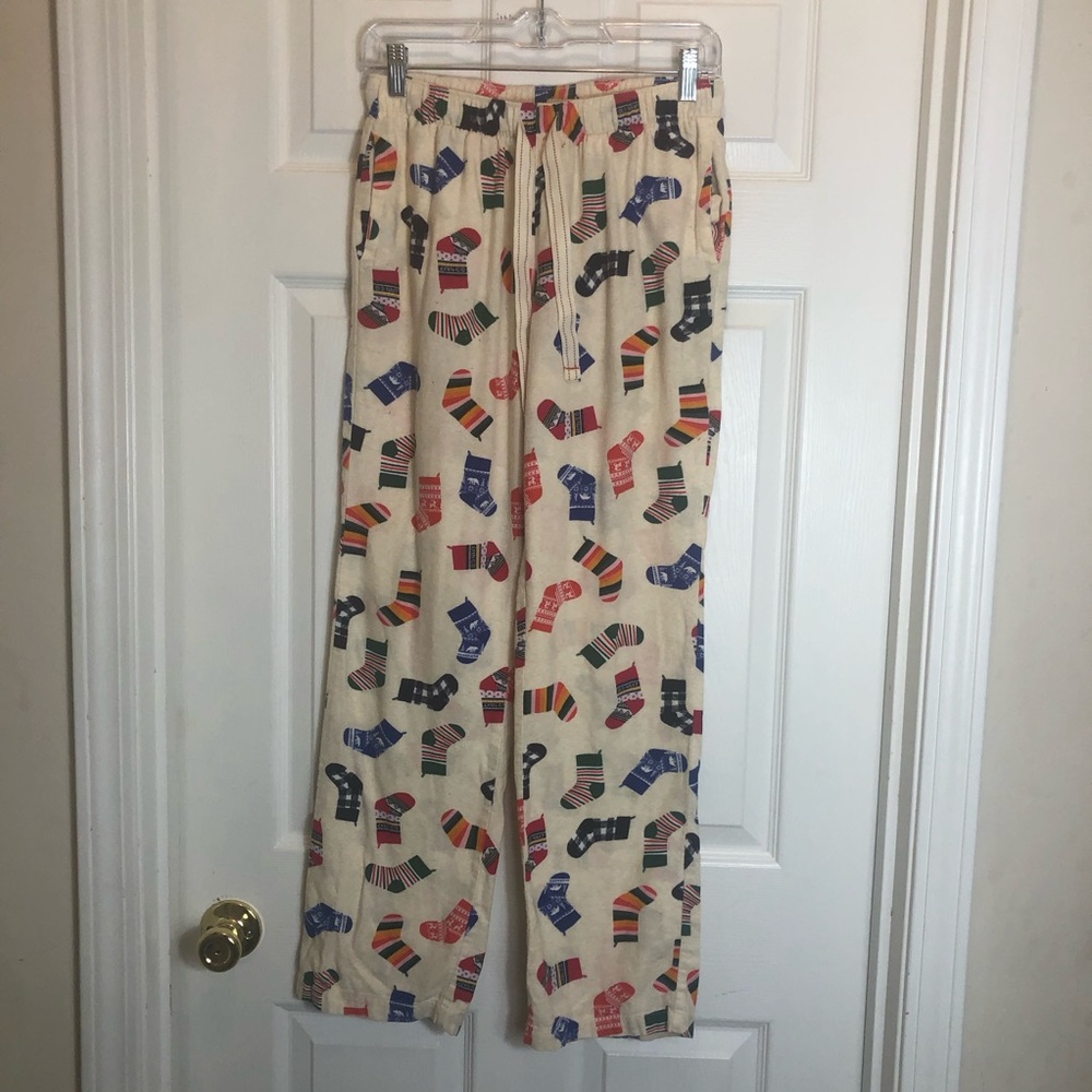Old Navy Flannel Stocking Sock Print Pajama Pants  Size XS